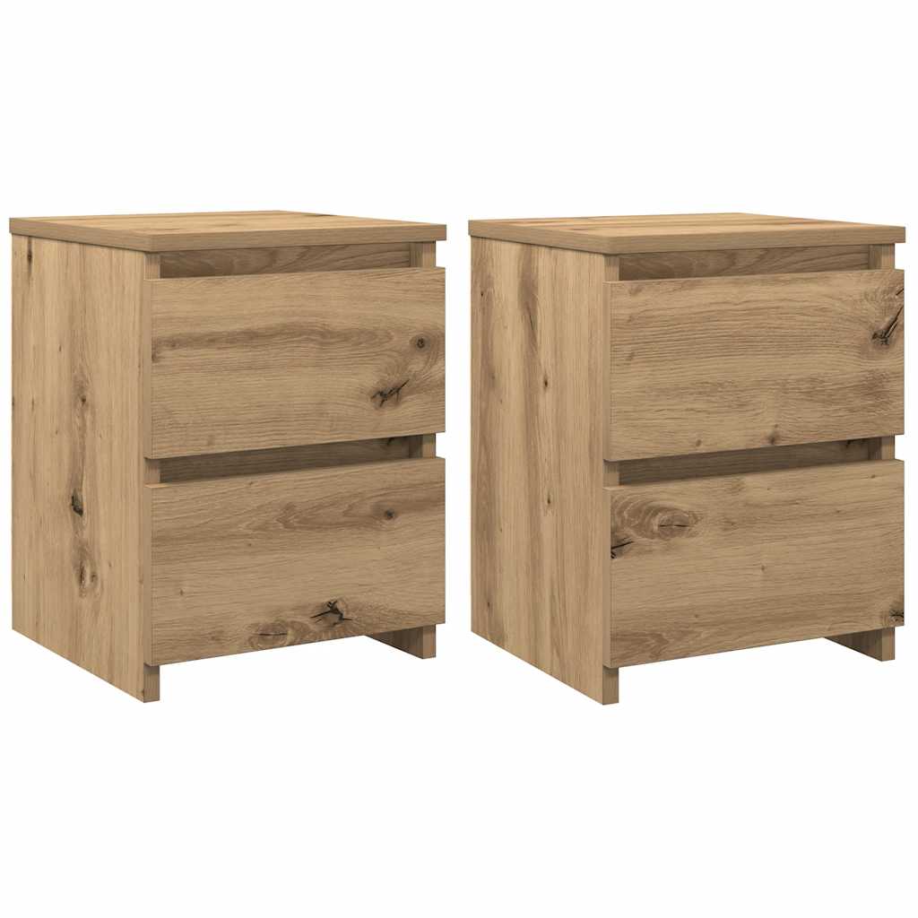 vidaXL Noční stolky 2 ks dub artisan 30 x 30 x 40 cm kompozitní dřevo