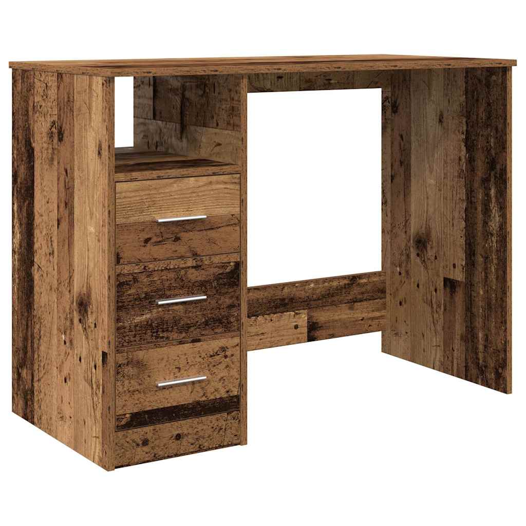 vidaXL Psací stůl old wood 102x76x50 cm kompozitní dřevo