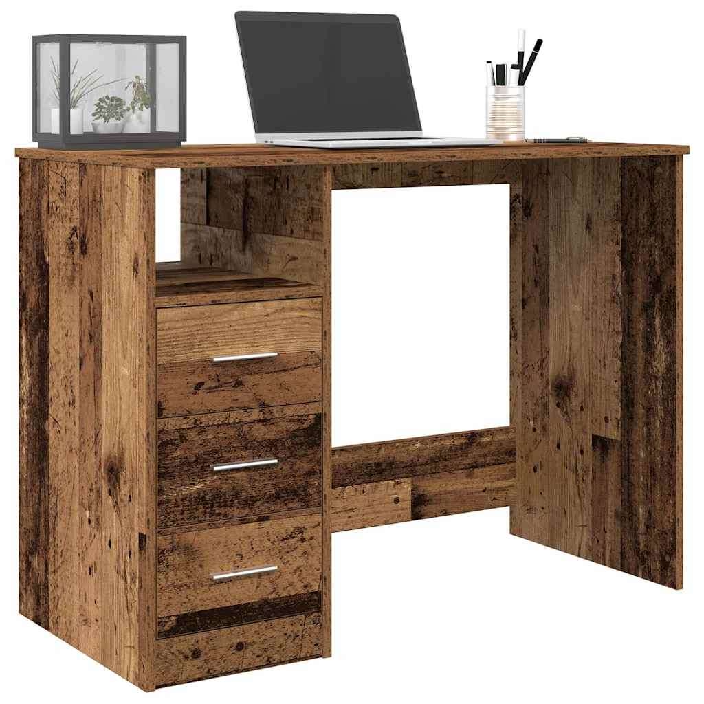 vidaXL Schreibtisch Altholz-Optik 102x76x50 cm Holzwerkstoff