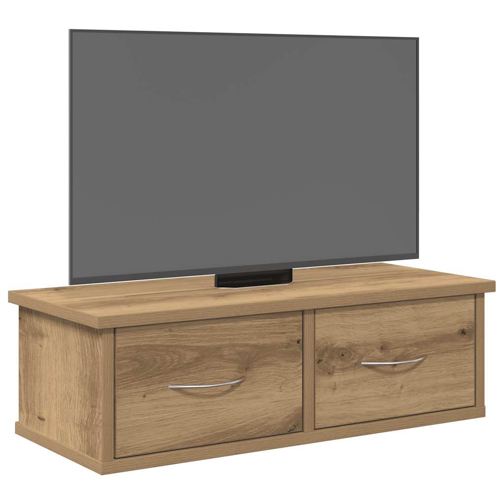 vidaXL Wandkast 60x26x18,5 cm bewerkt hout artisanaal eikenkleur afbeelding