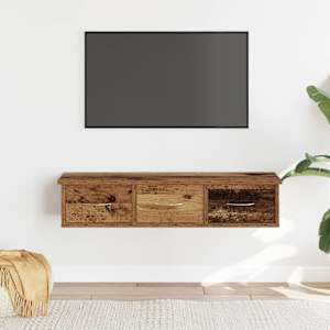 Nástěnná skříňka old wood 88 x 26 x 18,5 cm kompozitní dřevo - obrázek 1