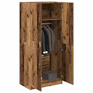 Šatní skříň old wood 80 x 52 x 180 cm kompozitní dřevo - obrázek 1