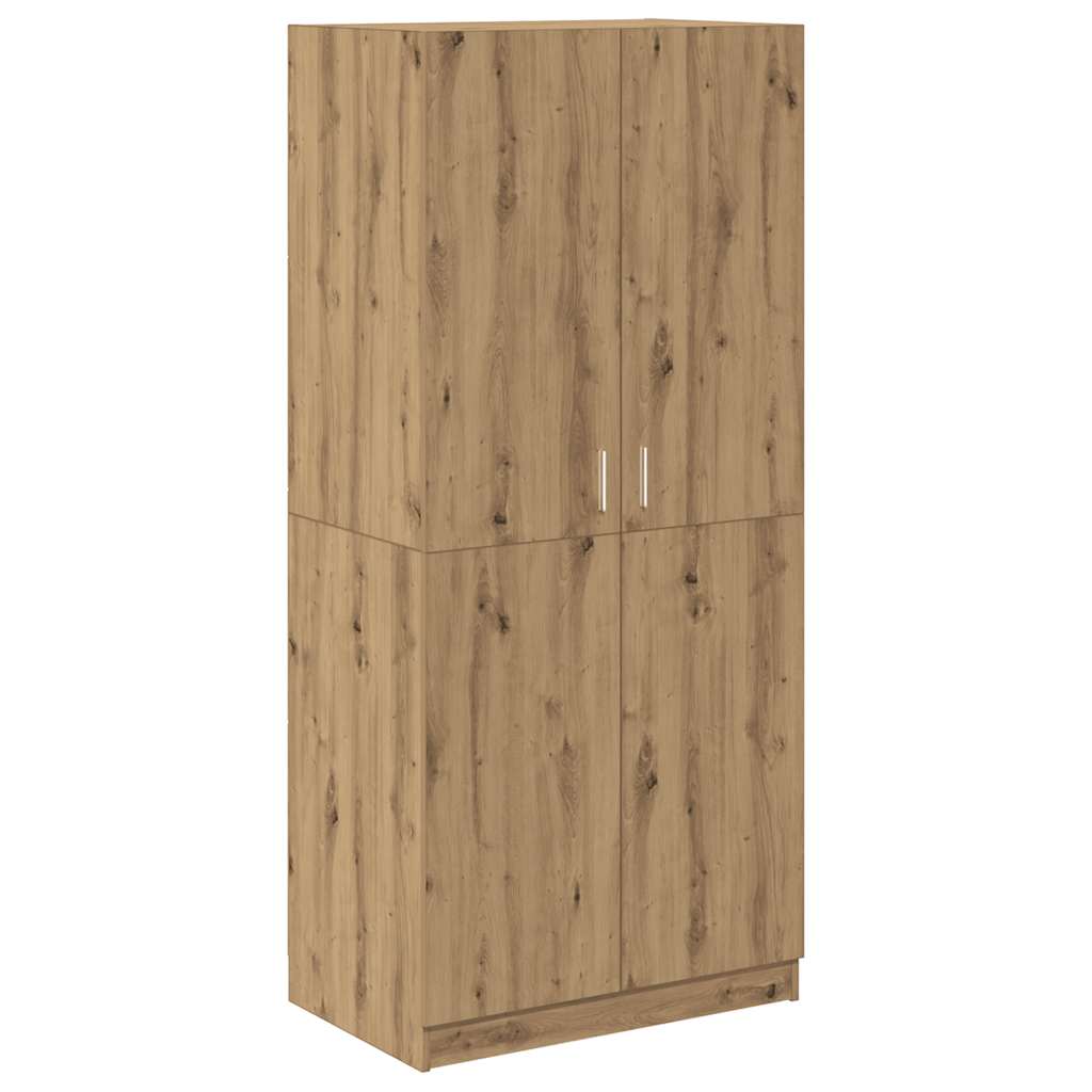 vidaXL Šatní skříň dub artisan 90 x 52 x 200 cm kompozitní dřevo