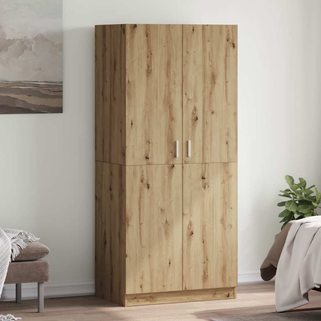 vidaXL Kleiderschrank Artisan-Eiche 90x52x200 cm Holzwerkstoff