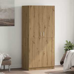 Šatní skříň dub artisan 90 x 52 x 200 cm kompozitní dřevo - obrázek 1