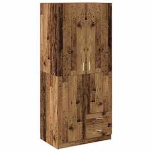 Šatní skříň old wood 80 x 52 x 180 cm kompozitní dřevo - obrázek 2