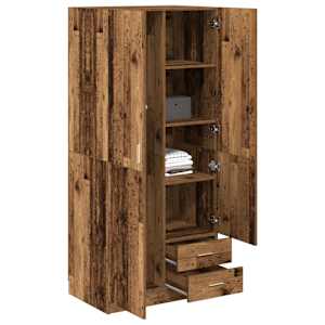 Šatní skříň old wood 80 x 52 x 180 cm kompozitní dřevo - obrázek 3