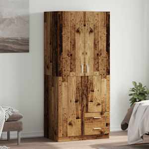 Šatní skříň old wood 80 x 52 x 180 cm kompozitní dřevo - obrázek 1