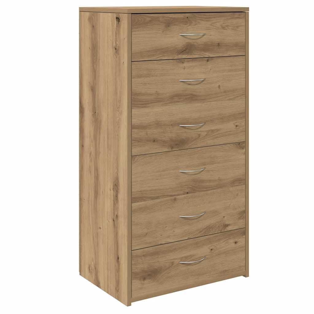Thumbnail - vidaXL Sideboard mit 6 Schubladen Artisan-Eiche 50x34x96 cm