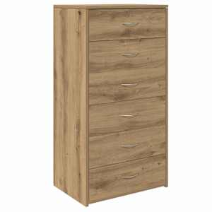 Příborník se 6 zásuvkami dub artisan 50x34x96 cm dřevotříska - obrázek 2