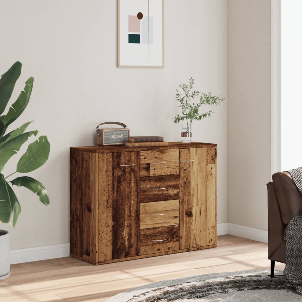 vidaXL Dressoir 88x30x64 cm bewerkt hout oud houtkleurig afbeelding