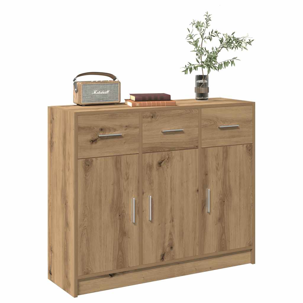 Thumbnail - vidaXL Sideboard Artisan-Eiche 91x28x75 cm Holzwerkstoff