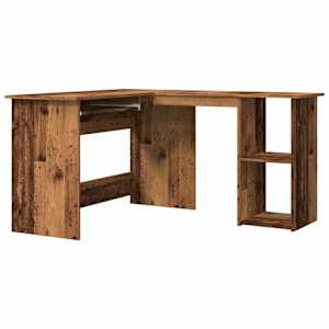 Rohový psací stůl old wood 120x140x75 cm kompozitní dřevo - obrázek 2
