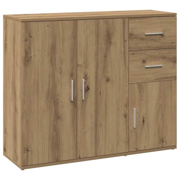 vidaXL kummut, k&auml;sit&ouml;&ouml;na valminud tamm, 91 x 29,5 x 75 cm, t&ouml;&ouml;deldud puit