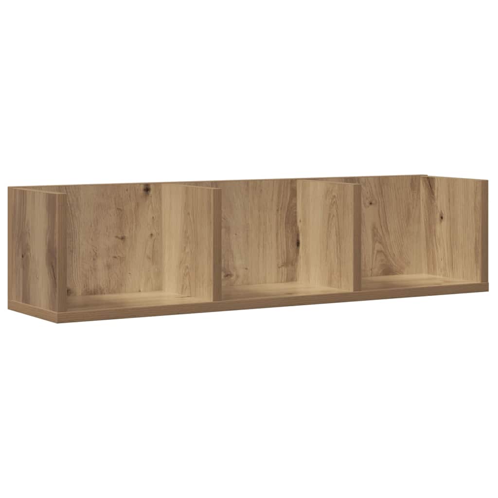 vidaXL Nástěnná police na CD dub artisan 75x18x18 cm kompozitní dřevo