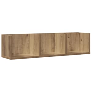 Nástěnná police na CD dub artisan 75x18x18 cm kompozitní dřevo - obrázek 2