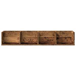Nástěnná police na CD old wood 100x18x18 cm kompozitní dřevo - obrázek 4