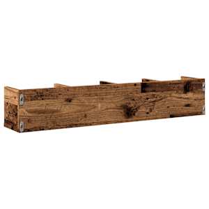 Nástěnná police na CD old wood 100x18x18 cm kompozitní dřevo - obrázek 6