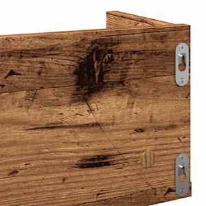 Nástěnná police na CD old wood 100x18x18 cm kompozitní dřevo - obrázek 7