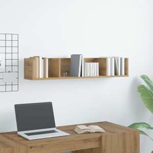 Stenska polica za CD plošče 100x18x18 cm inženirski les