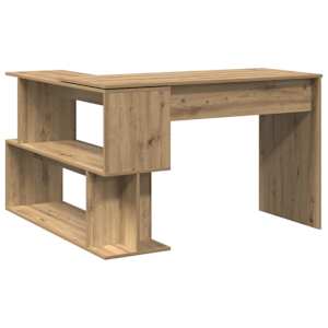 Rohový psací stůl dub artisan 200,5x50x76cm kompozitní dřevo - obrázek 6