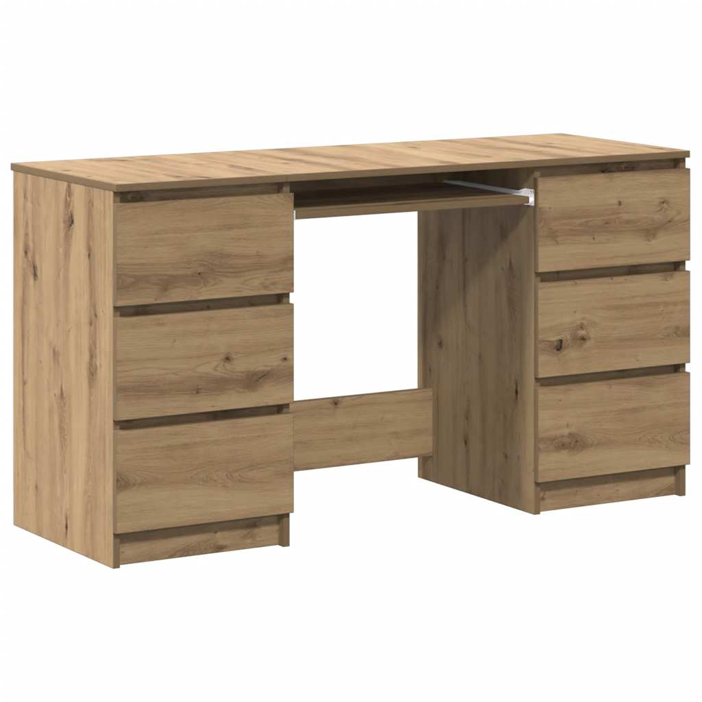 vidaXL Psací stůl dub artisan 140 x 50 x 77 cm kompozitní dřevo