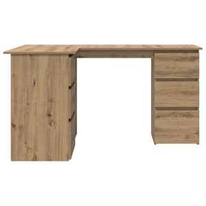 Rohový psací stůl dub artisan 145x100x76 cm kompozitní dřevo - obrázek 6