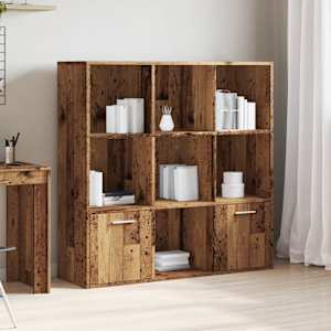Knihovna old wood 98 x 29 x 97,5 cm kompozitní dřevo - obrázek 3