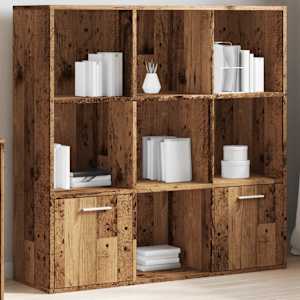 Knihovna old wood 98 x 29 x 97,5 cm kompozitní dřevo - obrázek 4