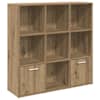 vidaXL raamatukapp Artisan tamm 98x29x97,5 cm ehituspuit