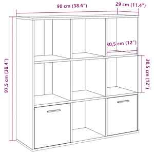 Knihovna dub artisan 98 x 29 x 97,5 cm kompozitní dřevo - obrázek 11