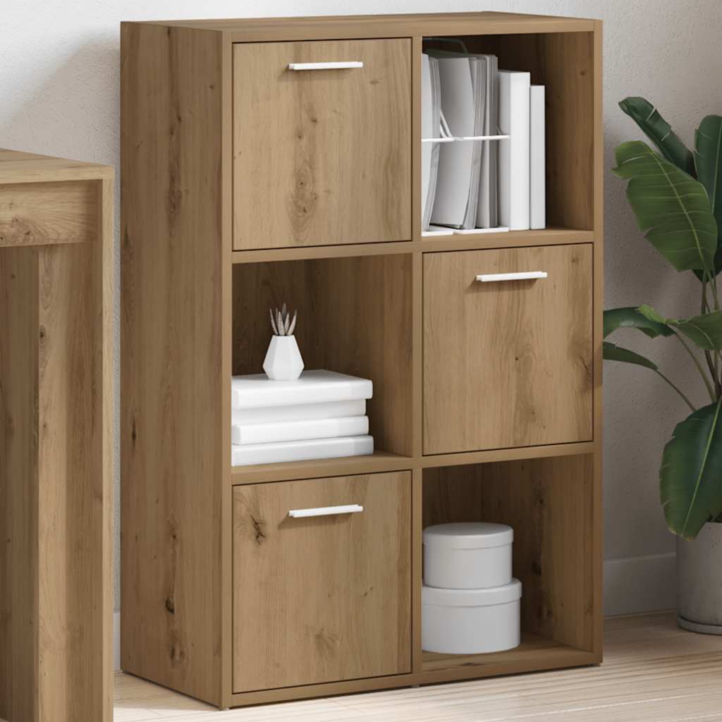 vidaXL Bücherschrank Artisan-Eiche 60,5x30x90 cm Holzwerkstoff