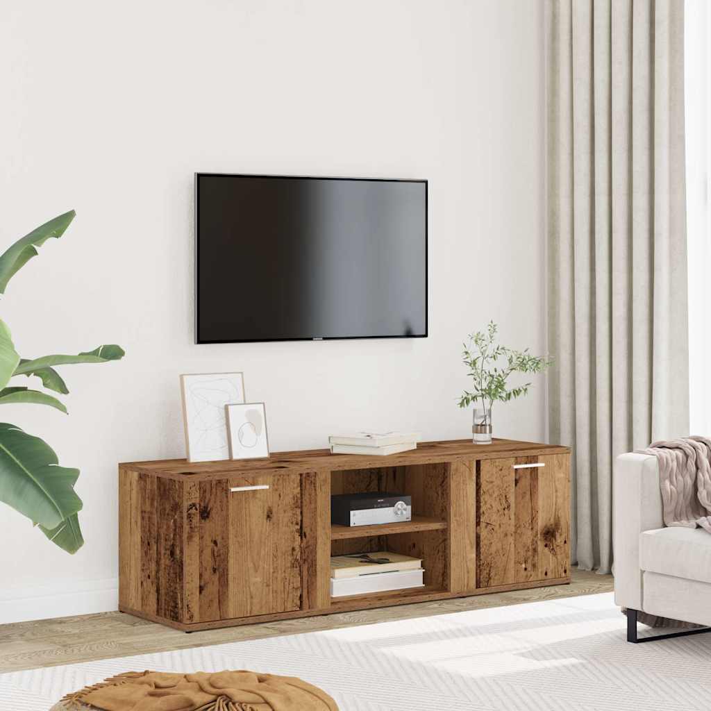 vidaXL Tv-meubel 120x34x37 cm bewerkt hout oud houtkleurig