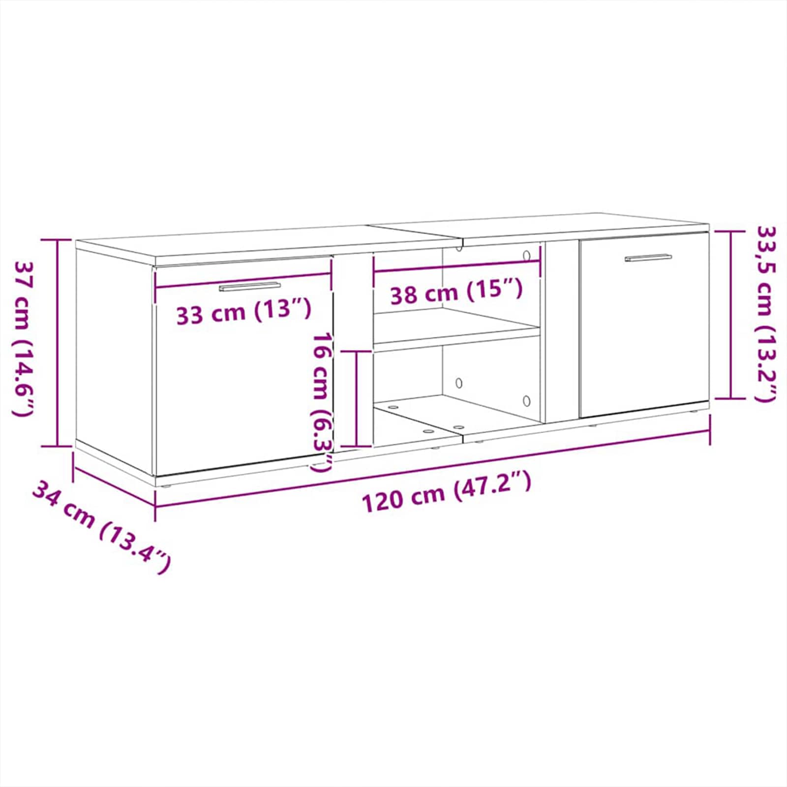TV Cabinet size guide