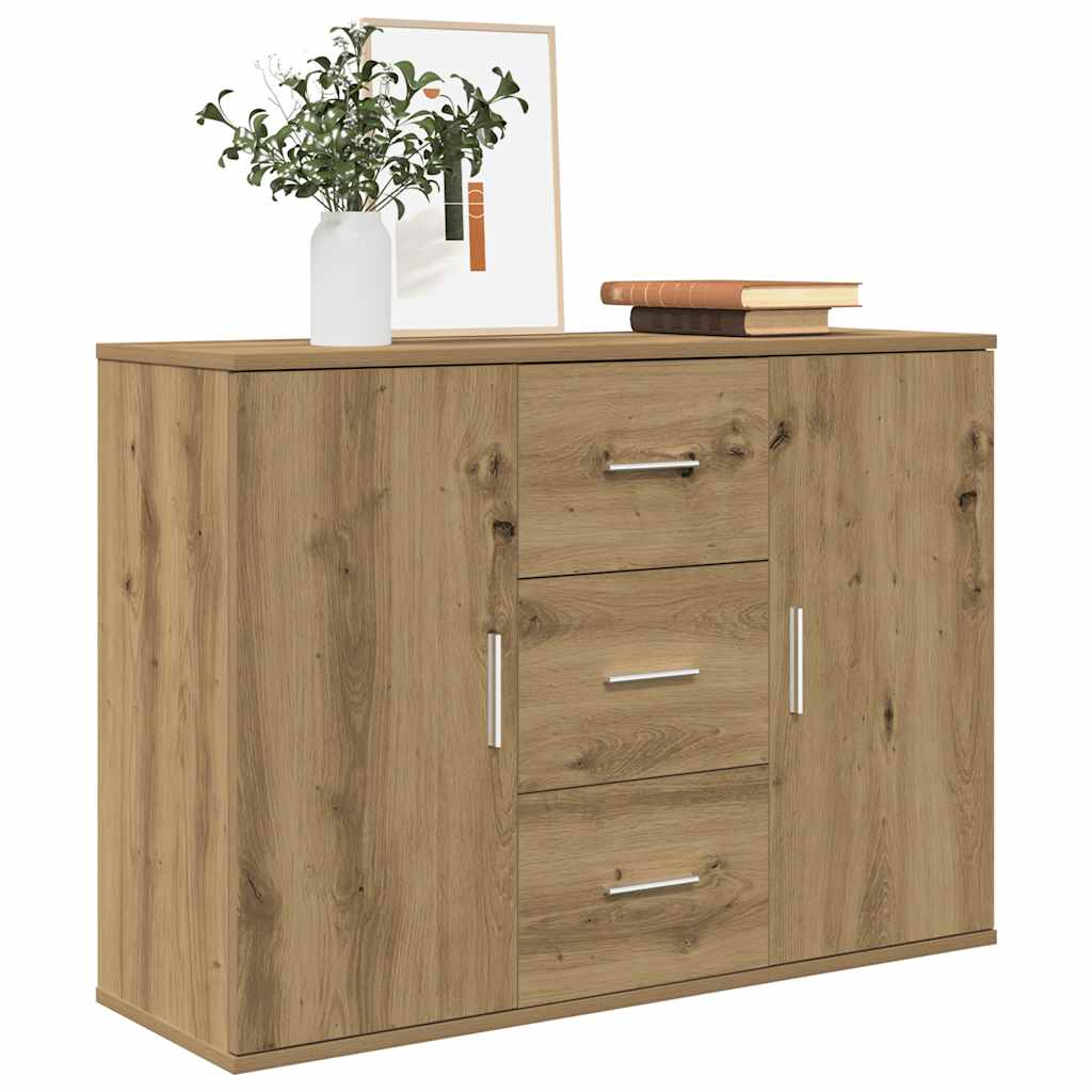 vidaXL Sideboard Artisan-Eiche 90x29,5x65 cm Holzwerkstoff