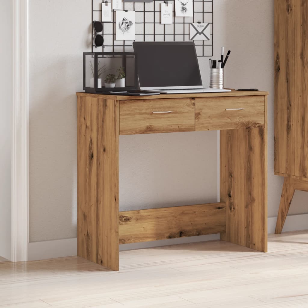 vidaXL Schreibtisch Artisan-Eiche 80x40x75 cm Holzwerkstoff