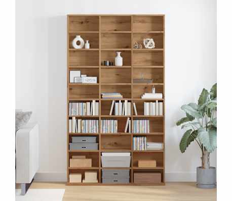 vidaXL CD Cabinet Artisan Oak 102x23x177.5 cm Engineered Wood