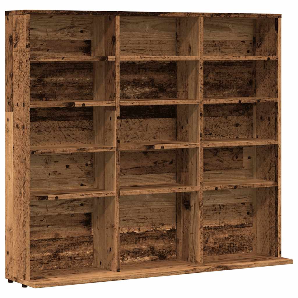 vidaXL Skříňka na CD old wood 100 x 23 x 89,5 cm kompozitní dřevo