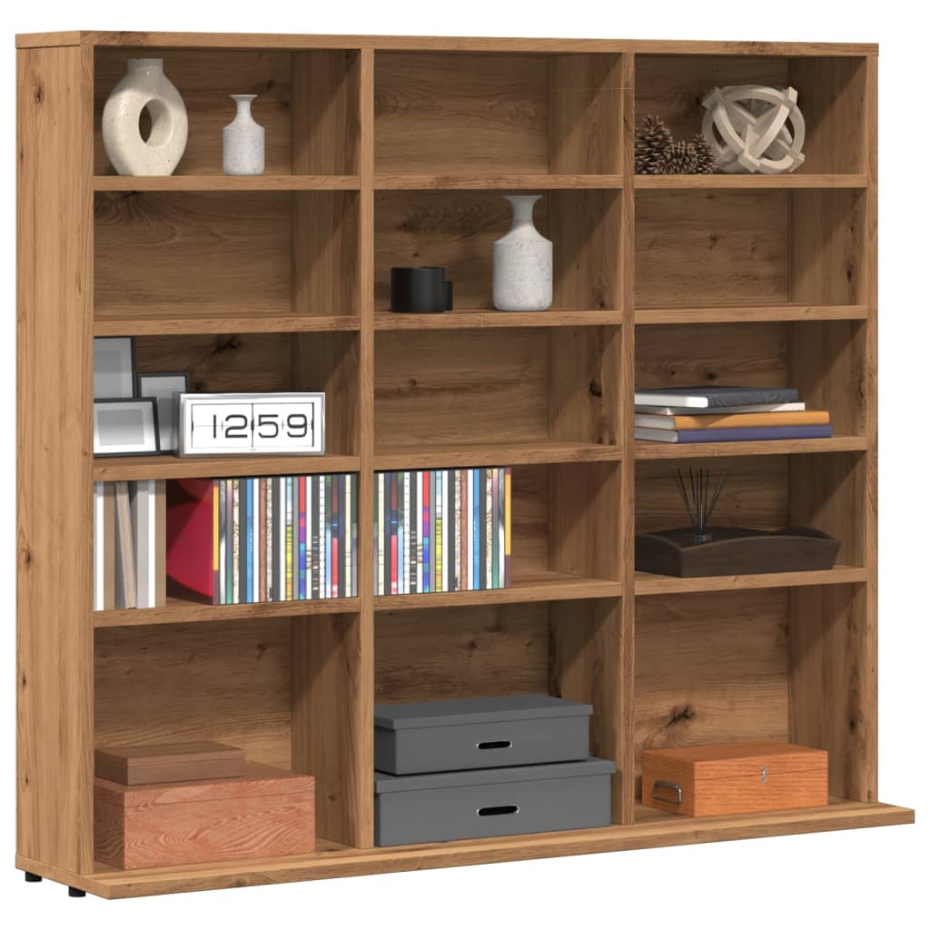 vidaXL CD-Regal Artisan-Eiche 100x23x89,5 cm Holzwerkstoff