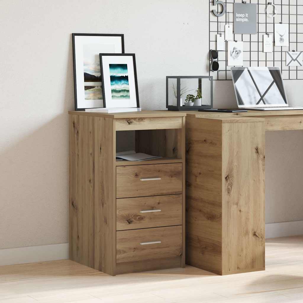 vidaXL Schubladenschrank Artisan-Eiche 40x50x76 cm Holzwerkstoff