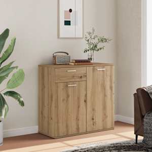 Sideboard artisian hrast 80x36x75 cm konstruiran les