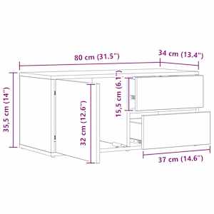 TV skříňka dub artisan 80x34x35,5 cm kompozitní dřevo - obrázek 11