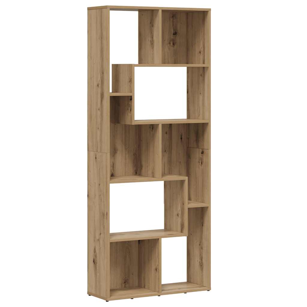 vidaXL Knihovna dub artisan 67 x 24 x 161 cm kompozitní dřevo