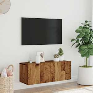 Nástěnná TV skříňka old wood 80 x 30 x 30 cm kompozitní dřevo - obrázek 3
