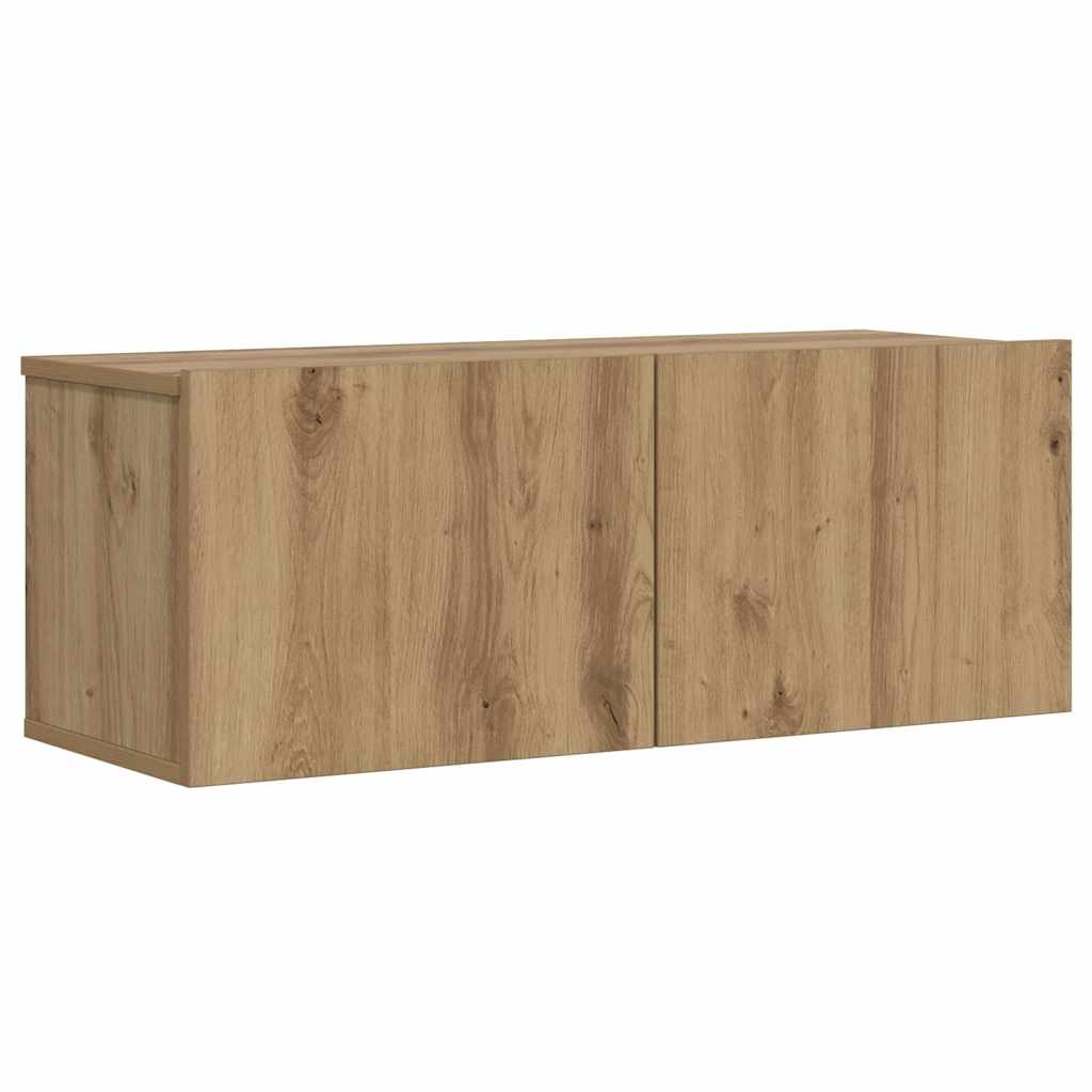 vidaXL Nástěnná TV skříňka dub artisan 80x30x30 cm kompozitní dřevo