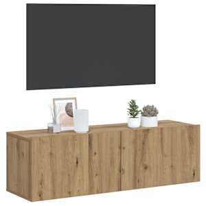 Nástěnná TV skříňka dub artisan 80x30x30 cm kompozitní dřevo - obrázek 3
