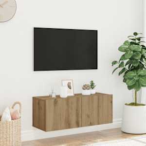 Nástěnná TV skříňka dub artisan 80x30x30 cm kompozitní dřevo - obrázek 1