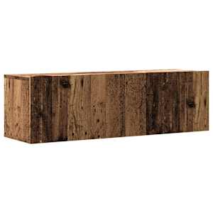 Nástěnná TV skříňka old wood 100 x 30 x 30 cm kompozitní dřevo - obrázek 2