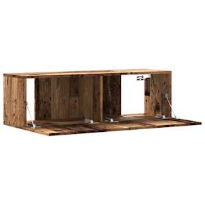 Nástěnná TV skříňka old wood 100 x 30 x 30 cm kompozitní dřevo - obrázek 7