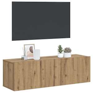 Nástěnná TV skříňka dub artisan 100x30x30 cm kompozitní dřevo - obrázek 2